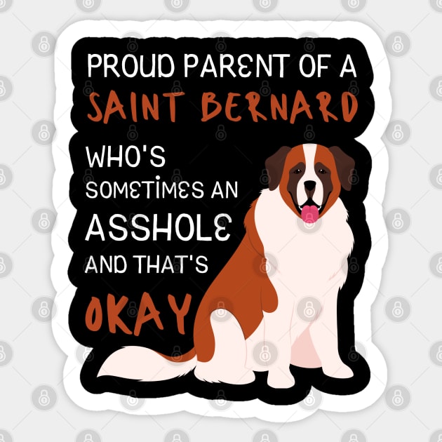 Proud Parents of Saint Bernard Dog Sticker by Azulan Creatives